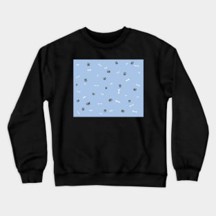 pattern design paw bones dog background art design Crewneck Sweatshirt